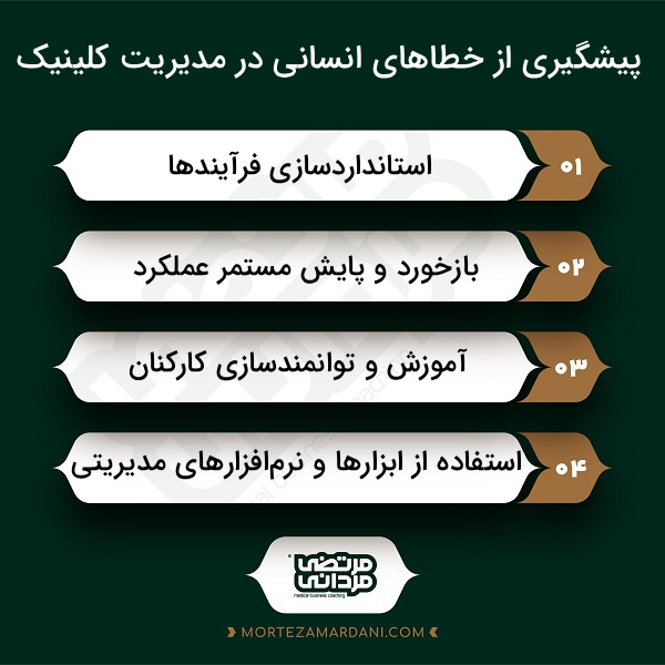 چگونه خطاهای مدیریتی در کلینیک را کاهش دهیم